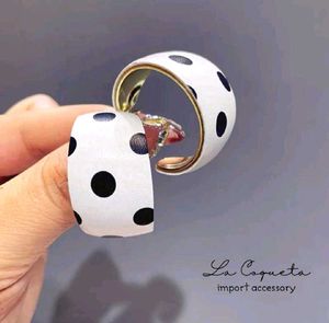 Polka Dot Hoop Earrings