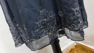 Elegant Black Midi Dress 100% silk