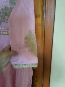 Beautiful Pink Embroidered Ethnic Gown