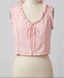 Cute Pink Ruffled Top