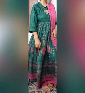 W brand Green festive kurta