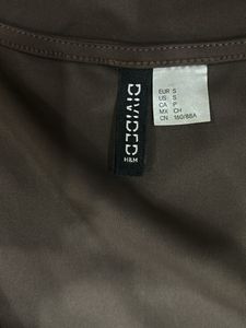Brown Square Neck Ruched Tank Top