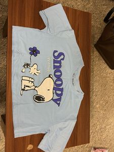 Cute Snoopy Peanuts Oversized Crop T-Shirt