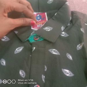 Stylish Leaf Print Shirt for Boys
