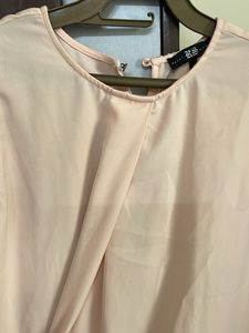 Elegant Peach Cap Sleeve Top