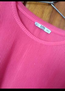 Stylish Pink Long Sleeve Tunic Top