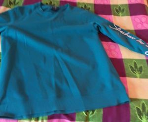 men sweatshirt Teal Skechers Sweatshir