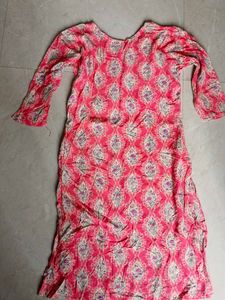 Pink Printed Kurta