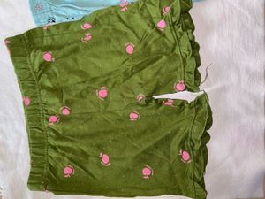 Combo :Girls' Patterned Ruffle Shorts Bundle