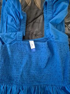 Electric Blue Cotton summer dress
