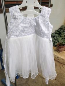 White Party Wear Frock