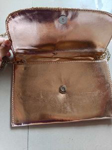 Sparkly Rose Gold Clutch Bag