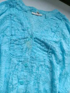 Beautiful Blue Textured Kurta
