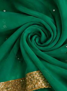 Emerald Green Embellished Saree