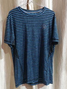 Men's Blue Striped T-Shirt