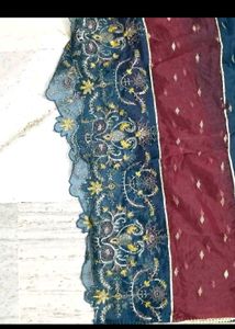 Embroidered Teal Kurta