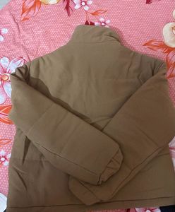 Trendy Olive Brown Puffer Jacket