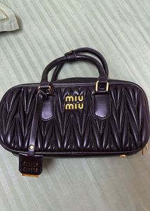 Miu-Miu Black Quilted Leather Ba