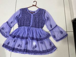 Beautiful Lavender Chikankari Kurta