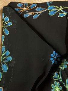 Black Floral Aesthetic Saree