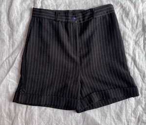 Chic Striped High-Waisted Shorts