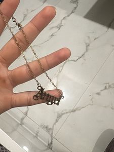 Gold Tone 'Angel' Nameplate Anklet