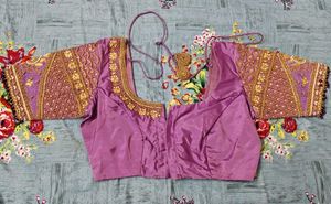 Exquisite Bridal Purple Embroidered Blouse