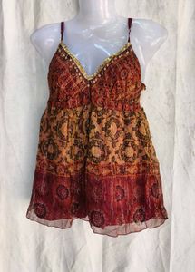 11410. Bohemian Print Spaghetti Strap Top