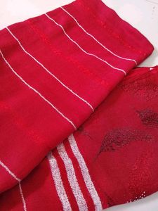 Red stole with silvery strip