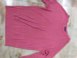 Women's Pink Full-Sleeve Knit Sweater