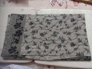 Elegant Grey Floral Saree