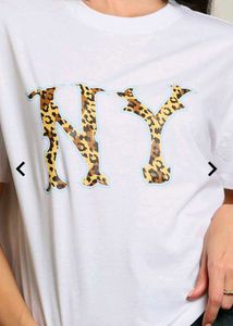 Shein NY Leopard Print Tee
