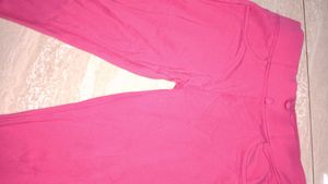 Vibrant Pink Cotton Leggings