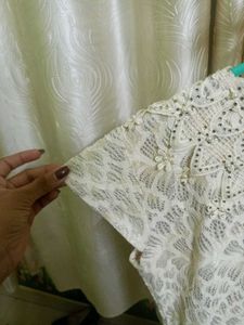 Sheer Lace Tunic Top