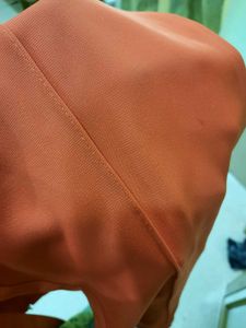 High-Waisted Flared Orange Pants