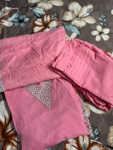Elegant Pink Embroidered Kurta Set