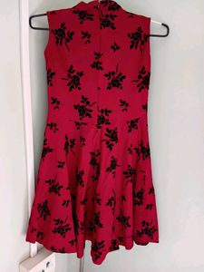 Brand New Red Floral Skater Dress With Jacket