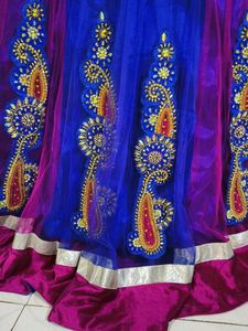 Embellished Anarkali suit with dupatta