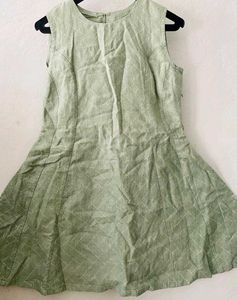 Chic Sleeveless Mint Green A-Line Dress