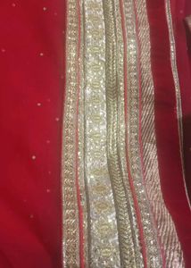 Red lehanga with Gold Embellishments