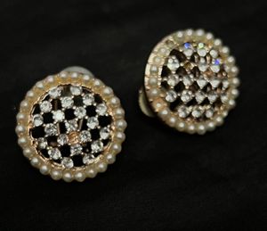 Pearl &amp; Rhinestone Earrings