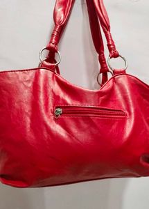 Chic Red Bow Shoulder Bag