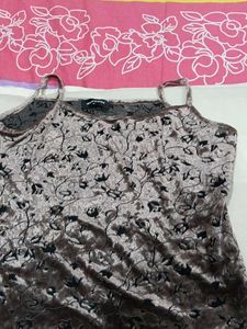 Floral Velvet Cami Top