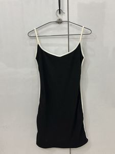 Black Sporty Dress with White Trim