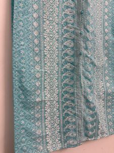 Blue Embroidered Kurti