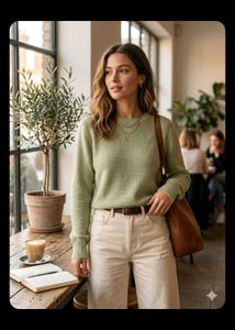 Cozy Green Knit Sweater