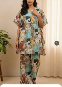 Comfortable Kaftan Kurta Set with Pants