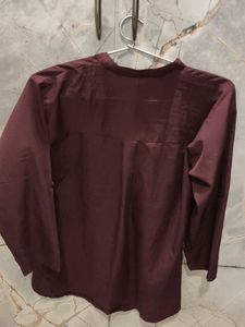 Burgundy Button-Up Shirt