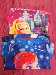 Combo Barbie T-shirt For 2 To 2.5 Yr Baby