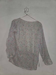 Floral Print Round Neck Top